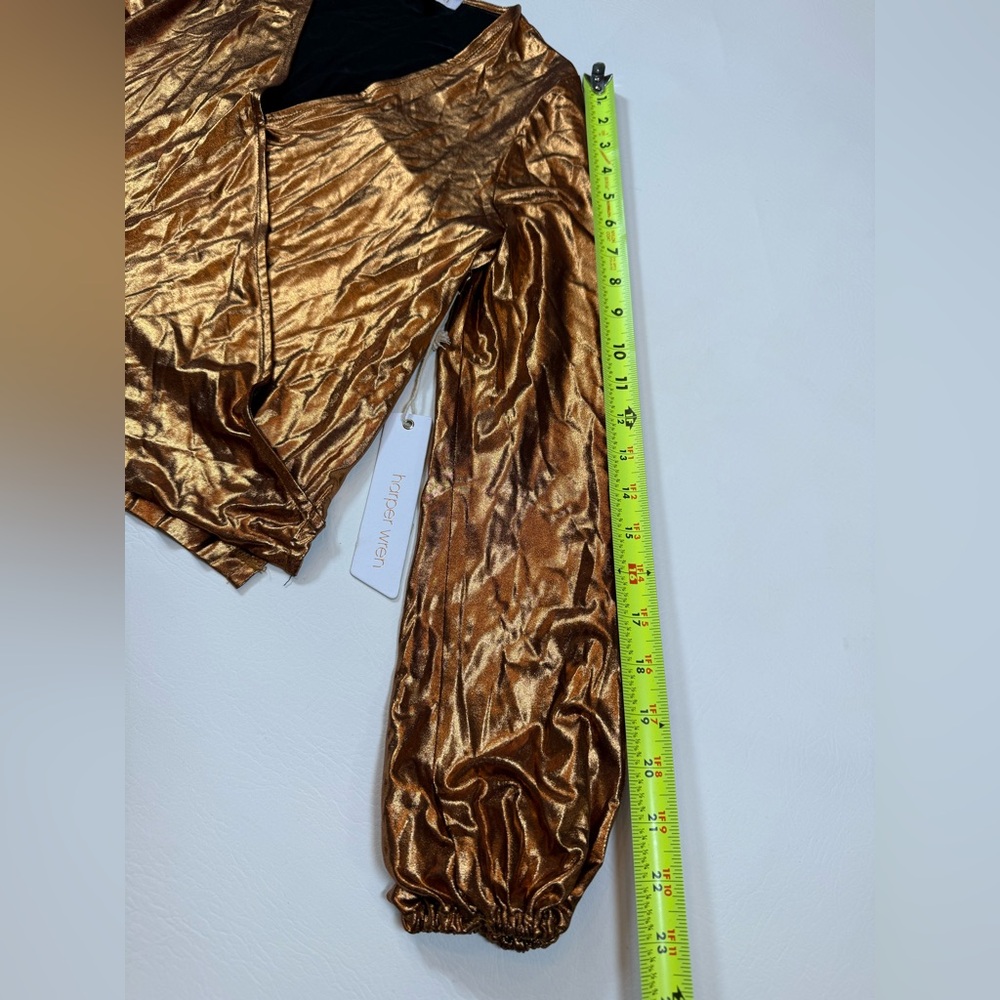 Harper Wren Shiny Gold/Copper blouse. Size XS (W) - Picture 7 of 11